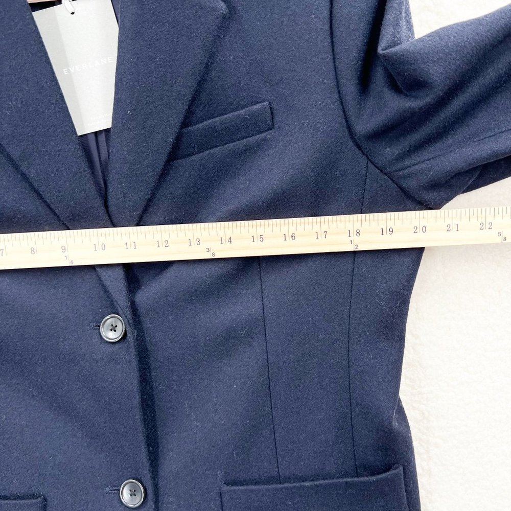 EVERLANE The Wool Academy Blazer Navy Womens Sz 12 NWT - Picture 11 of 12